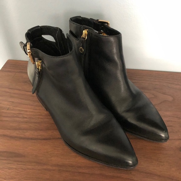 Geox Lia Black Leather Booties - Picture 4 of 10